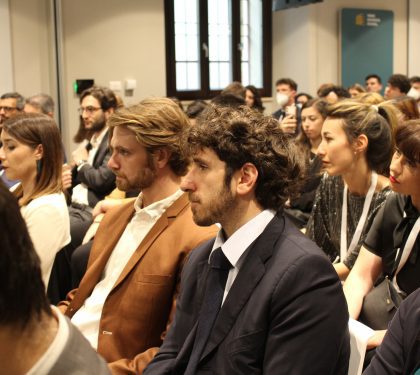 international MBA students sitting in a business conference