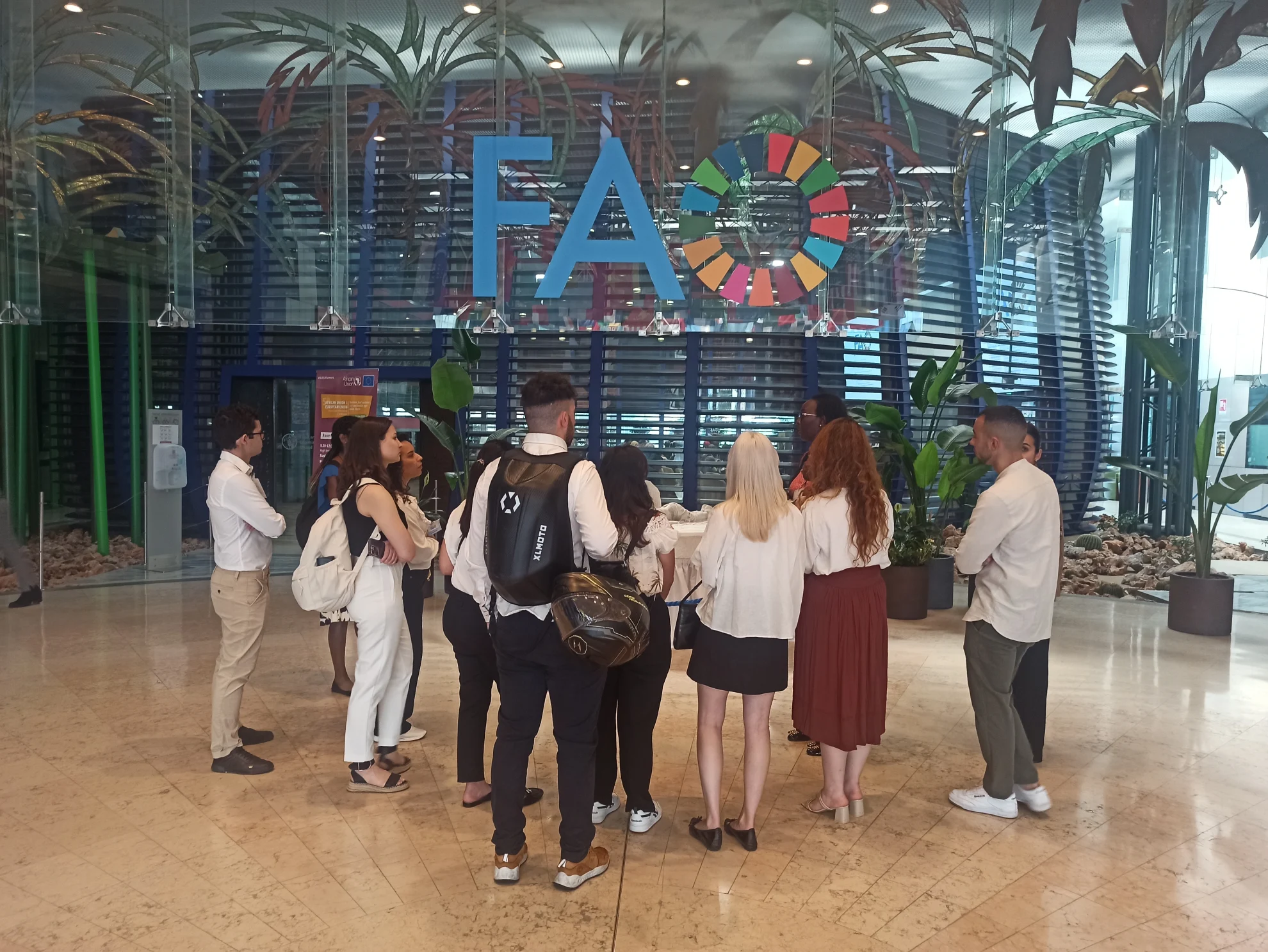 sustainability master students visiting fao offices