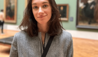 master in arts student profile in a gallery