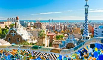 CAT35510_Colourful_walls_and_buildings_in_park_Guell__Barcelona._Shutterstock